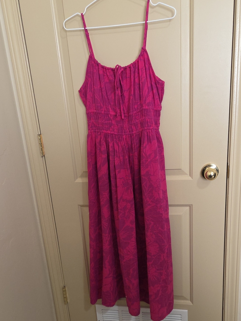 GAP Bright Fuchsia Drawstring Dress